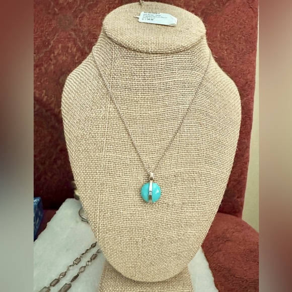 NEW $1,195 Ippolita Senso™ Sleeping Beauty Turquoise Diamond Sterling Necklace 🌺 - Picture 2 of 4